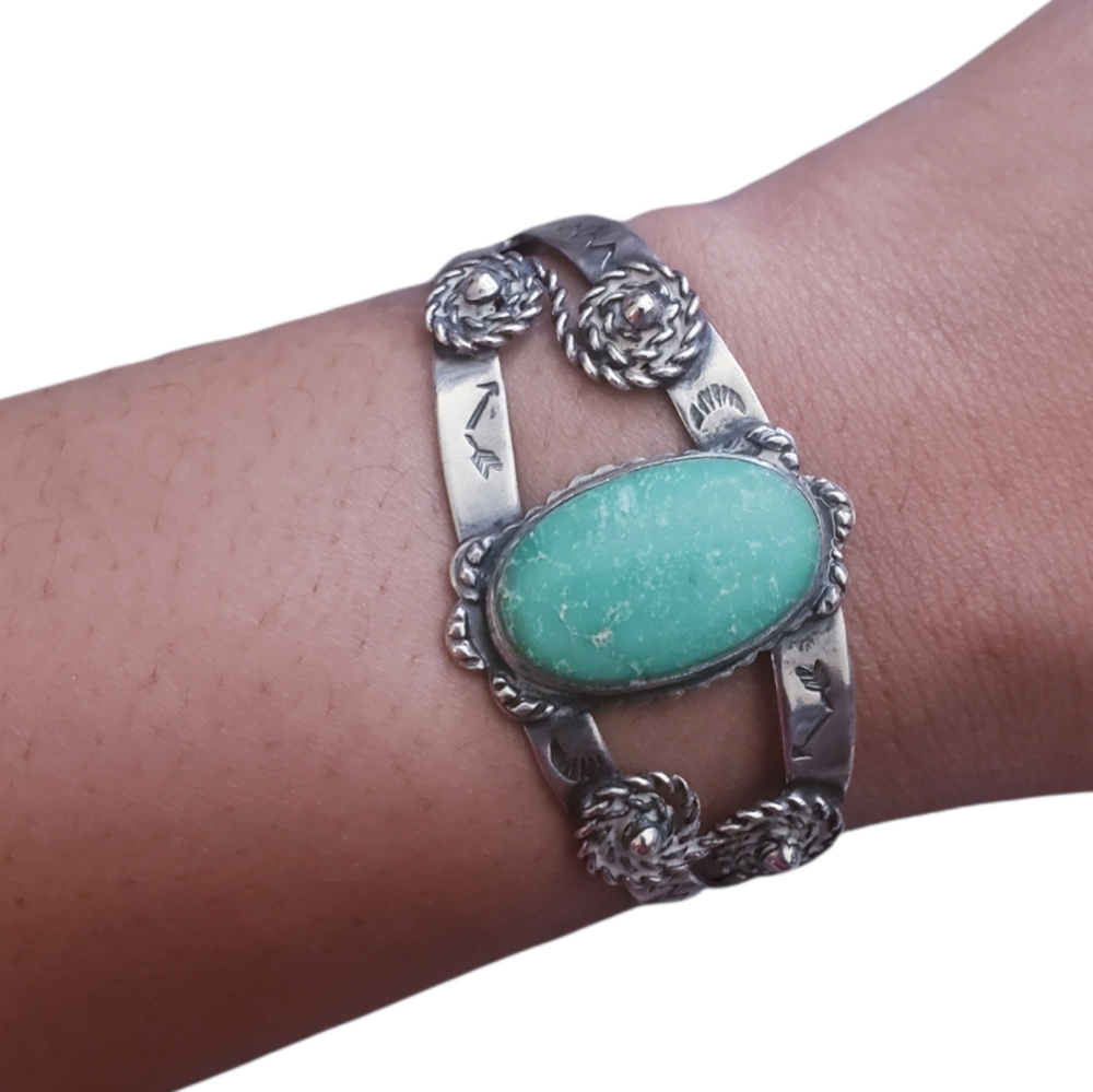 Native Sterling Silver Cuff/Bracelet - image 1